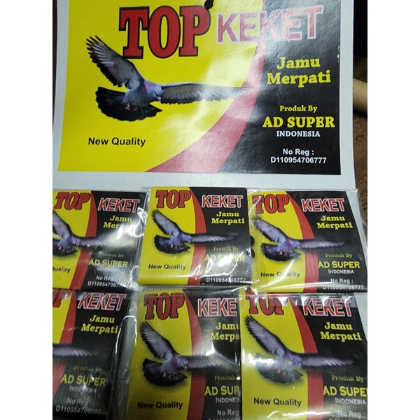 2 bks super top keket 24 pil jamu merpati dara plus stamina giring