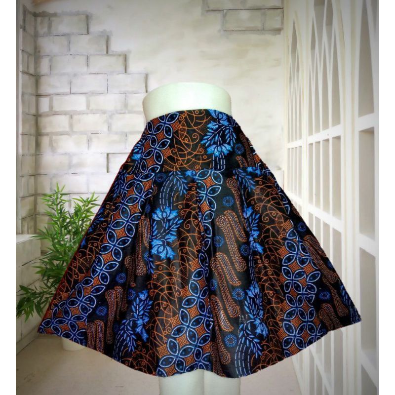 Rok Batik Pendek / Rok Batik Wanita / Rok Pendek Batik Bahan Katun