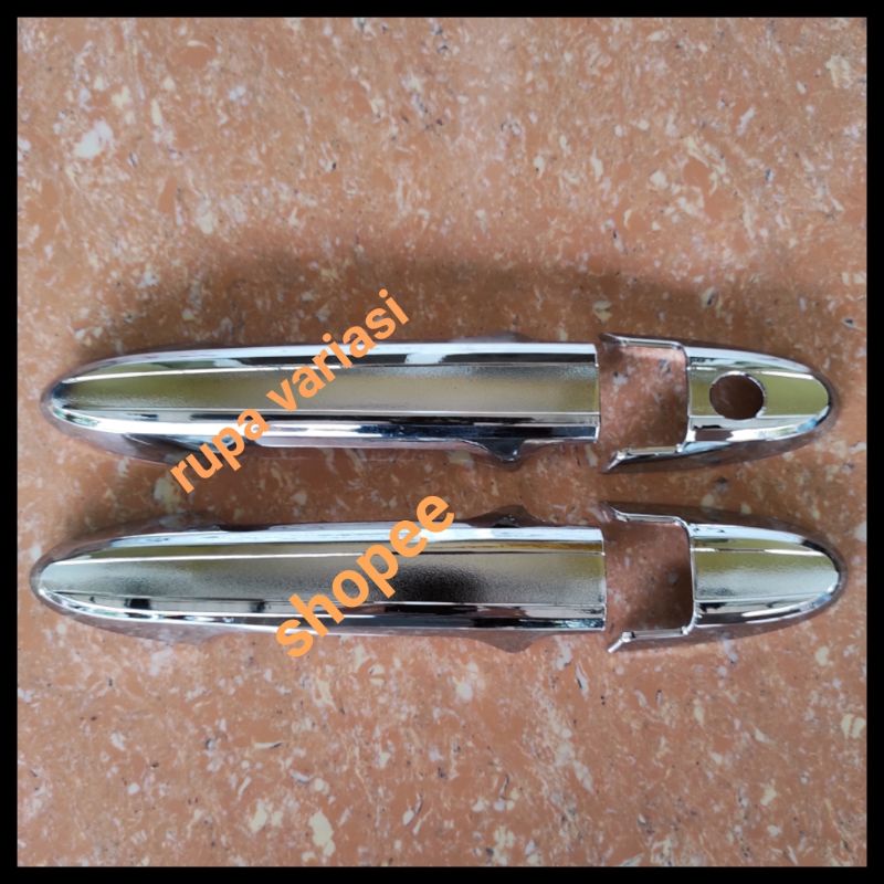 Paket cover pegangan handle pintu + outer mangkok MOBIL honda HRV KOMPLIT chrome CROME hitam doff tempel