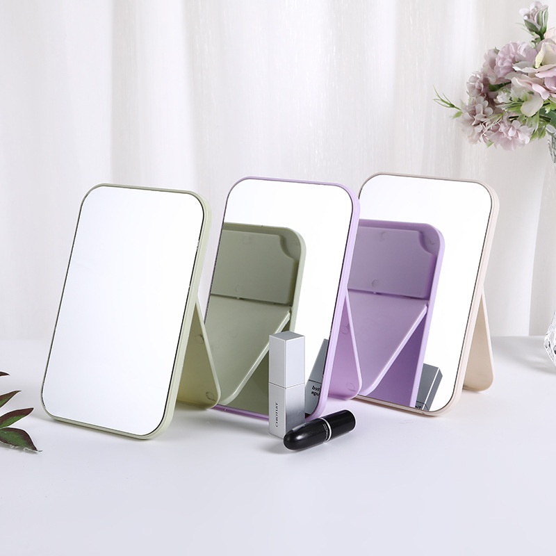 Cermin Meja Cermin Rias Simple Portable Mirror Kaca Meja Make Up Aesthetic Ala Korea Minimalis Desktop Mirror