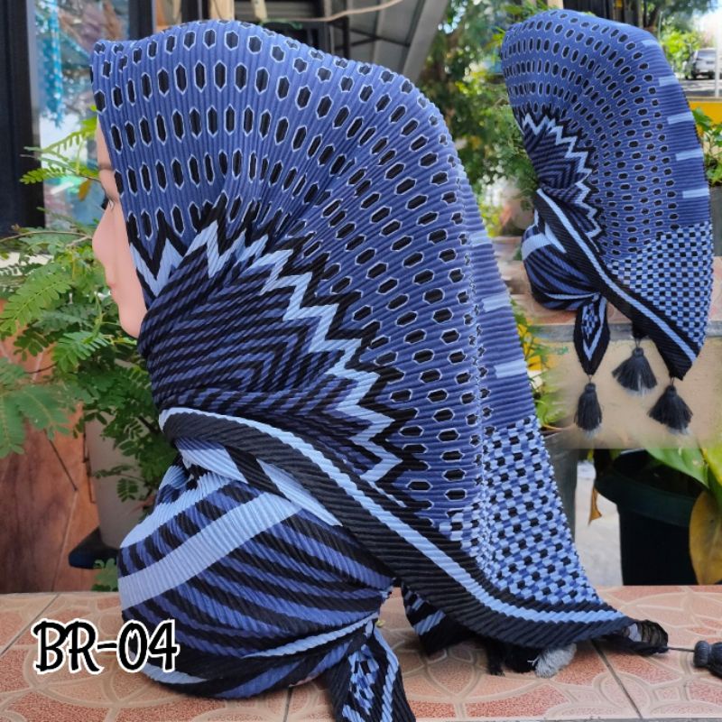 SEGIEMPAT PLISKET MOTIF JAMBUL BRANDED / JILBAB SEGIEMPAT PLISKET / SEGIEMPAT PLISKET / SEGIEMPAT VOAL / JILBAB JAMBUL-BR-04