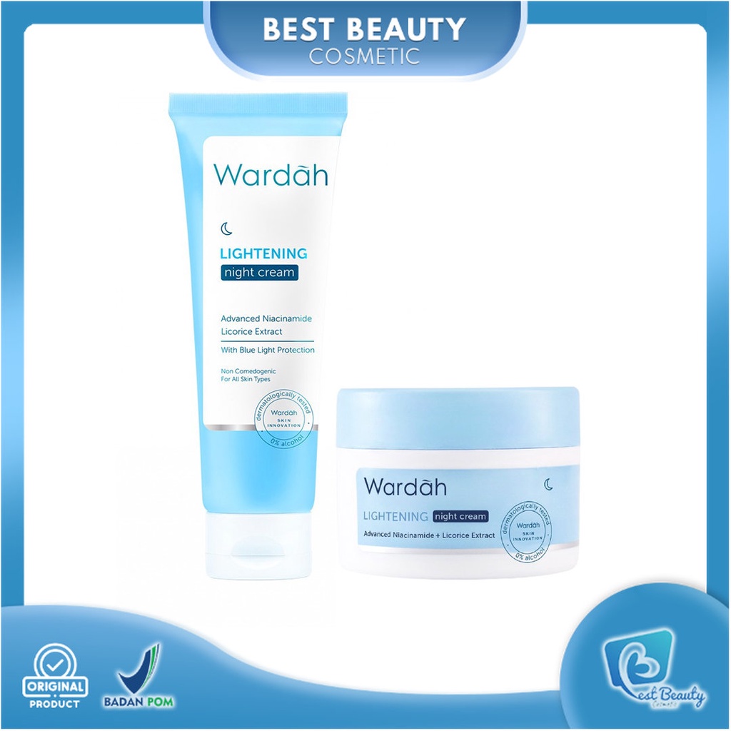 ★ BB ★ WARDAH Lightening Night Cream Jar &amp; Night Cream Tube