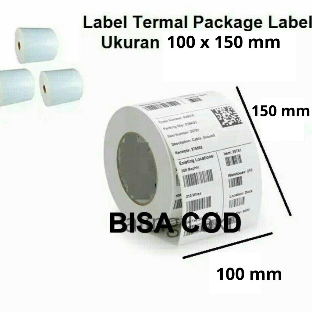 

MURAHH !! Label Stiker Barcode 100 x 150 mm