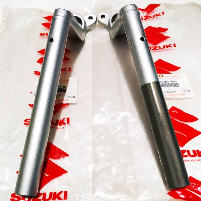 Stang jepit/ stang stir satria fu 150 silver kiri-kanan produk original sgp100%