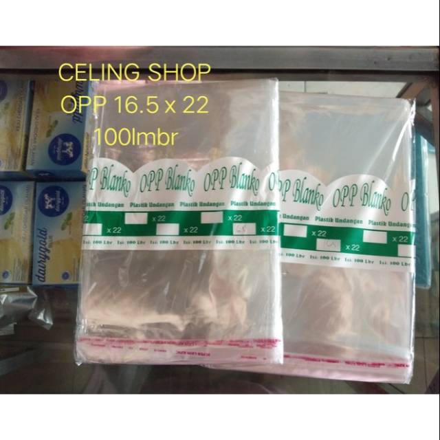

plastik OPP bening UNDANGAN LEM SEGEL SOUVENIR kue serbaguna 16,5x22 isi 100lmbr