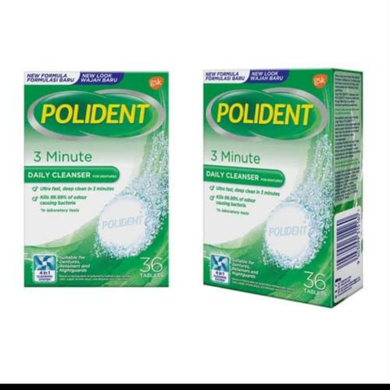 Polident Cleanser Sachet / Pembersih Gigi Palsu / Anti Bakteri / Pembersih Noda