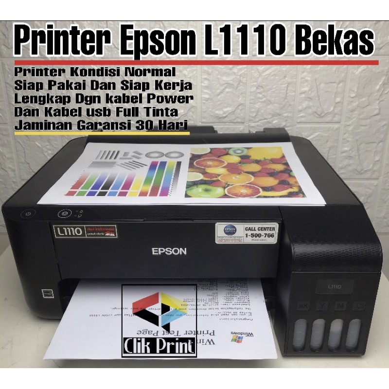 Printer Epson L1110 Print only Bekas