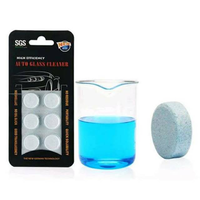 6PCS SABUN WIPER Sabun Pembersih Kaca Wiper Mobil Toilet Rumah Glass Cleaner Tablet Sabun Wiper