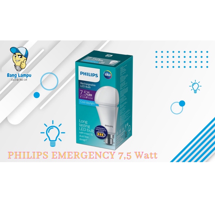 ELEKTRONIK LAMPU LAMPU BULB EMERGENCY 7-5 WATT PHILIPS ORIGINAL-PROMO-SALE