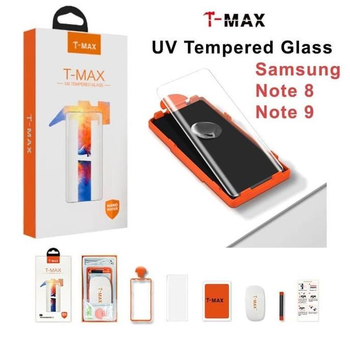 Tmax Tampred Glass Gluee Uv Protector For Samsung Note 8/9