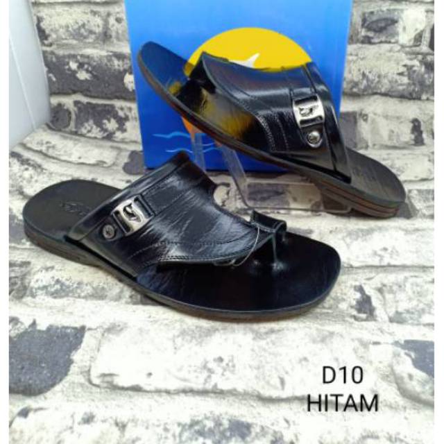 sandal jepit jempol kulit pria dolphin D10