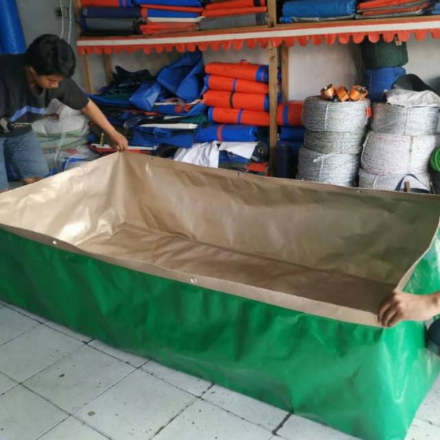 Jual Kolam terpal plastik a20 UK 2x1x0.5m Indonesia|Shopee Indonesia
