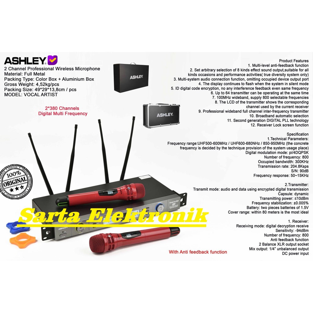 MIC WIRELESS ASHLEY VOCAL ARTIS / VOCAL ARTIST