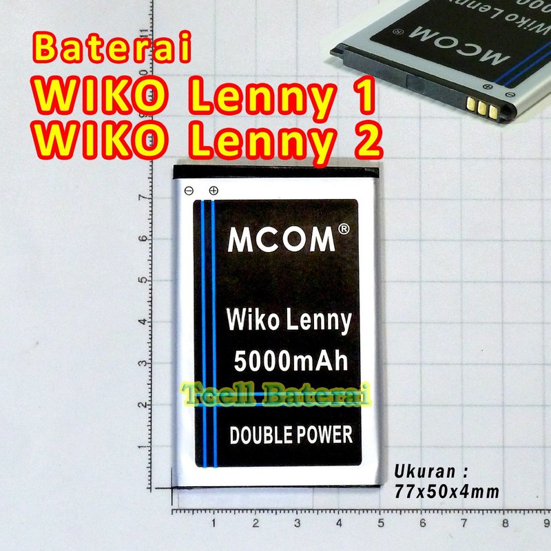 Batre Baterai Double Power Mcom Wiko Lenny 1 2 3 Lenny1 Lenny2 Lenny3 5030 Sunny 2 Plus