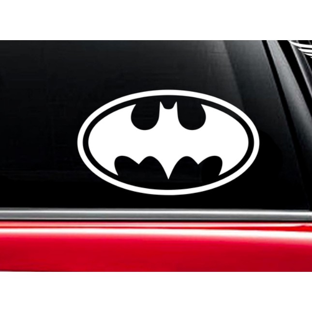Stiker Kaca Mobil Logo Hero Batman Classic Car Window Sticker Klasik