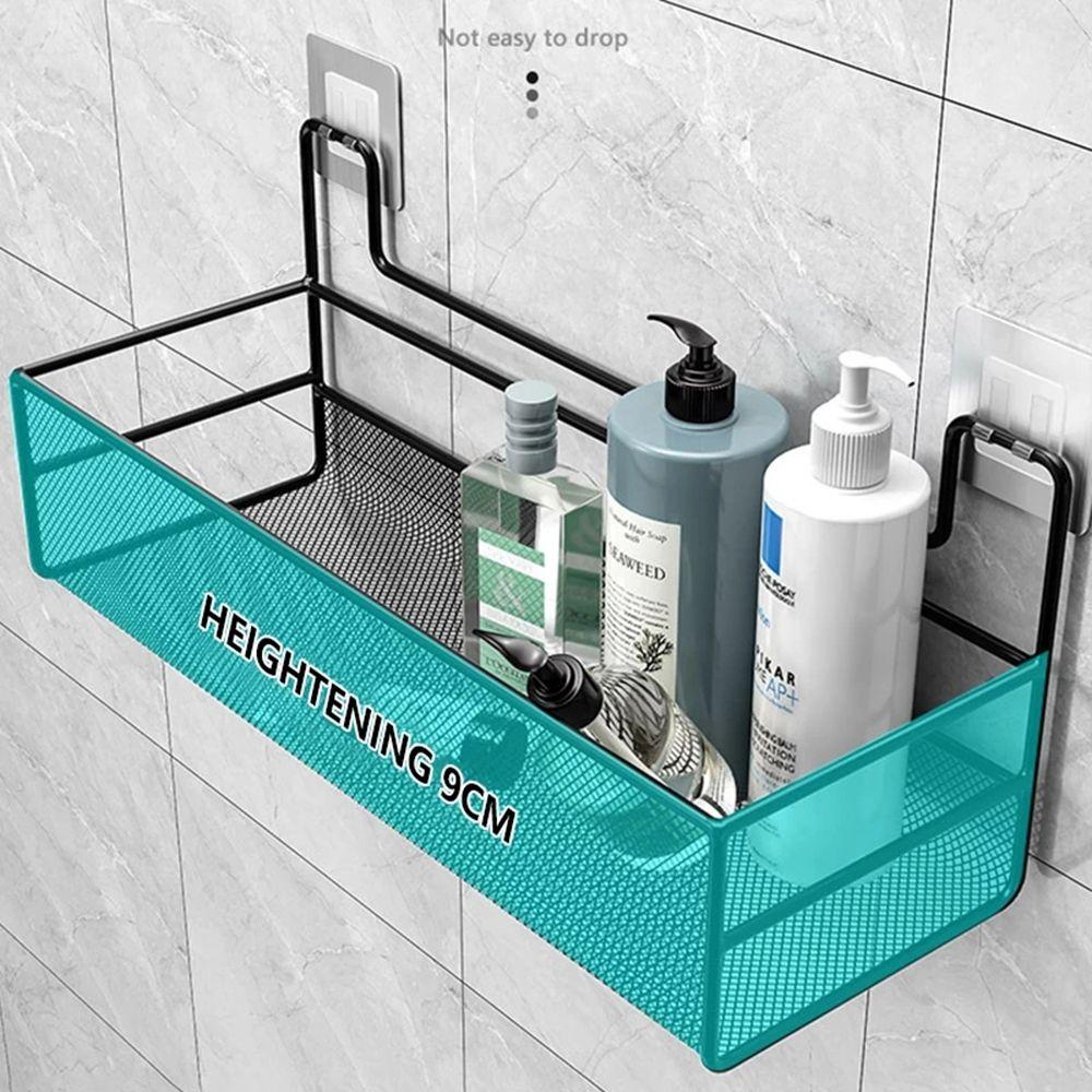 【 ELEGANT 】 Rak Kamar Mandi Serbaguna Kapasitas Besar Wastafel No Trace Sticky No Punching Toilet Bathroom Storage Aksesoris Dapur