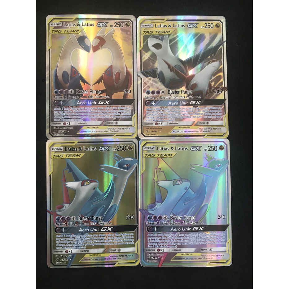 Kartu Pokemon TCG Sun&Moon Tag Team Latias & Latios GX (4 kartu)