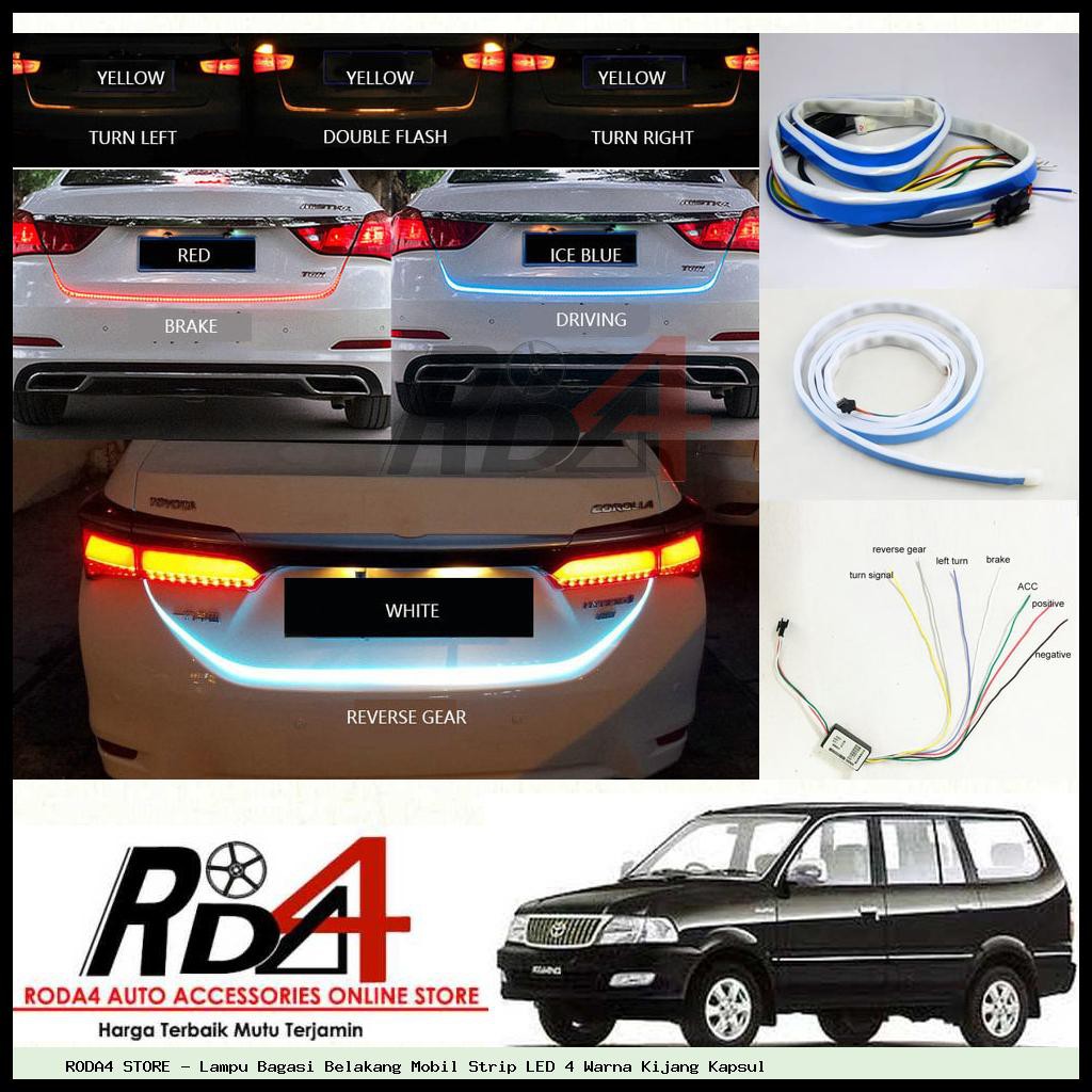 Lampu Bagasi Belakang Mobil Strip LED 4 Warna Kijang Kapsul