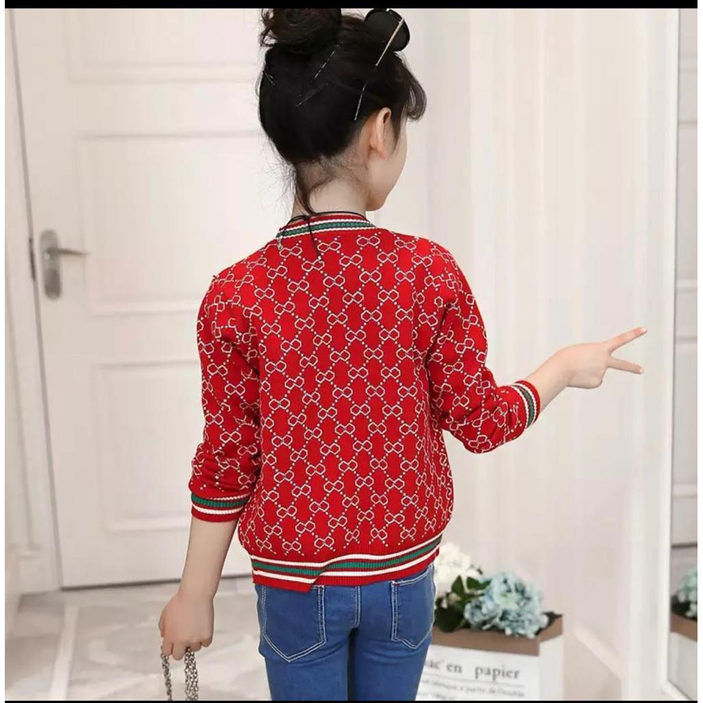 Zahra Cardigan Anak Perempuan Little Jessy Bahan Rajut | Atasan Anak Lucu Umur 5-10 Tahun
