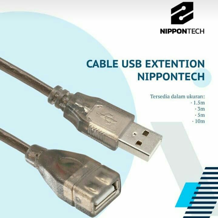 Kabel USB Extension USB NIPPONTECH 1,5M/3M/5M/10M