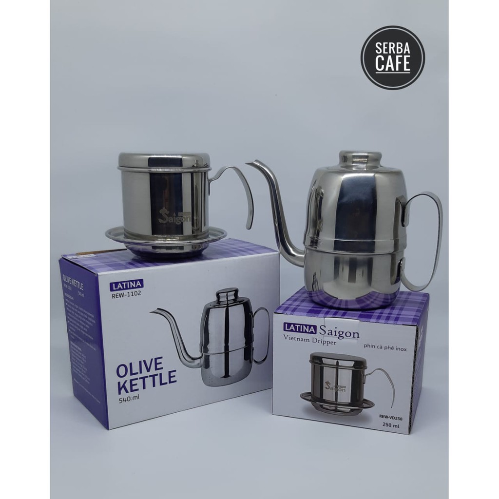 Latina Vietnam Drip Saigon VD250.ST + Latina Olive Kettle (ORI)