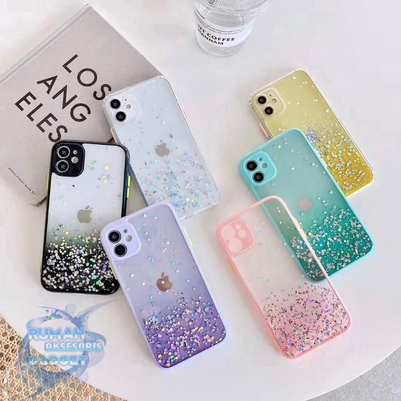 Softcase glitter macaron Samsung A02S A03S A10S A20S A30S A50 A50S A12 A12S A22 4G A03 A13 bling bling pelindung kamera