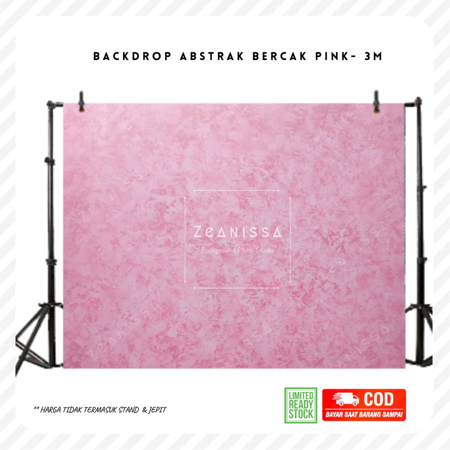Background Backdrop layar latar Studio Foto abstrak bercak pink baby  3x2.5meter