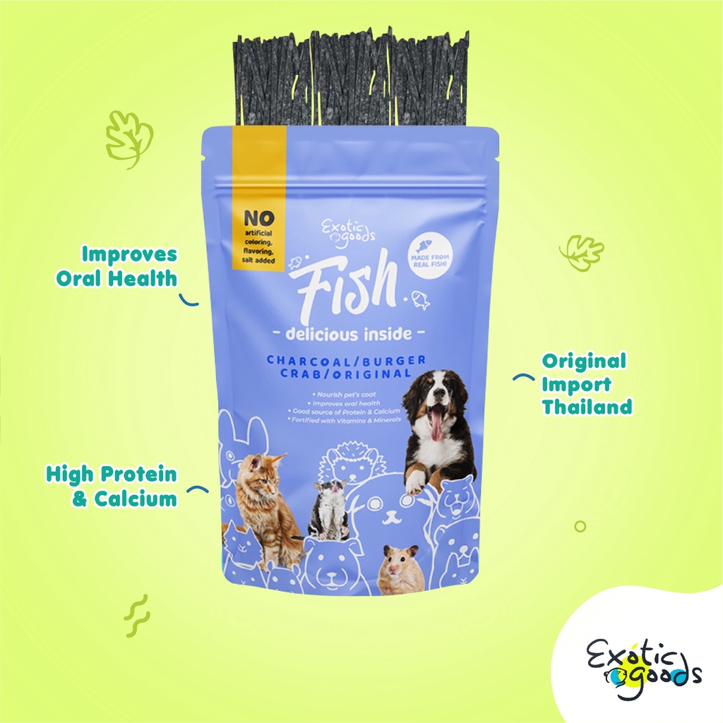 FISH CHARCOAL 20gr FISH SNACK FISH STICK FISH SG FISH IMPOR FISH HEWAN ASLI