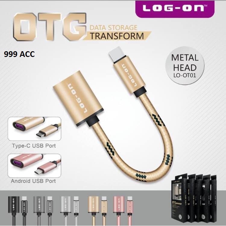 FLASH OTG KABEL TIPE C TO USB METAL HEAD DATA STORAGE TRANSFROM LO OT06 / MICRO ANDROID V8 LO-OT01 TRANSFER DATA SAVE DATA