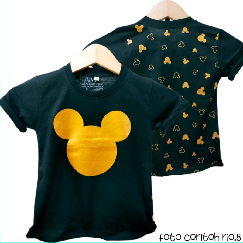 BAJU KAOS ANAK CEWEK Bayi 3 bulan s/d 10 tahun Fullprint Katun - Mouse