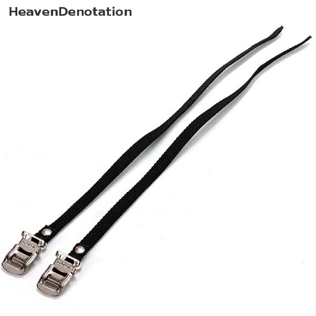 [HeavenDenotation] 2 PCS Mountain Rope Bike Pedal Replacement Cycle Toe Straps Black Nylon Security Fit