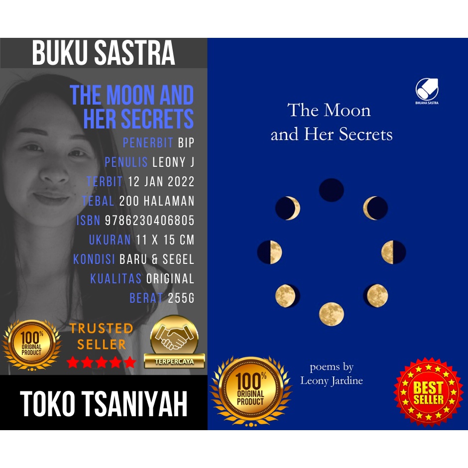 Buku Sastra The Moon and Her Secrets Leony Jardine Buku Puisi Buku Literatur Klasik