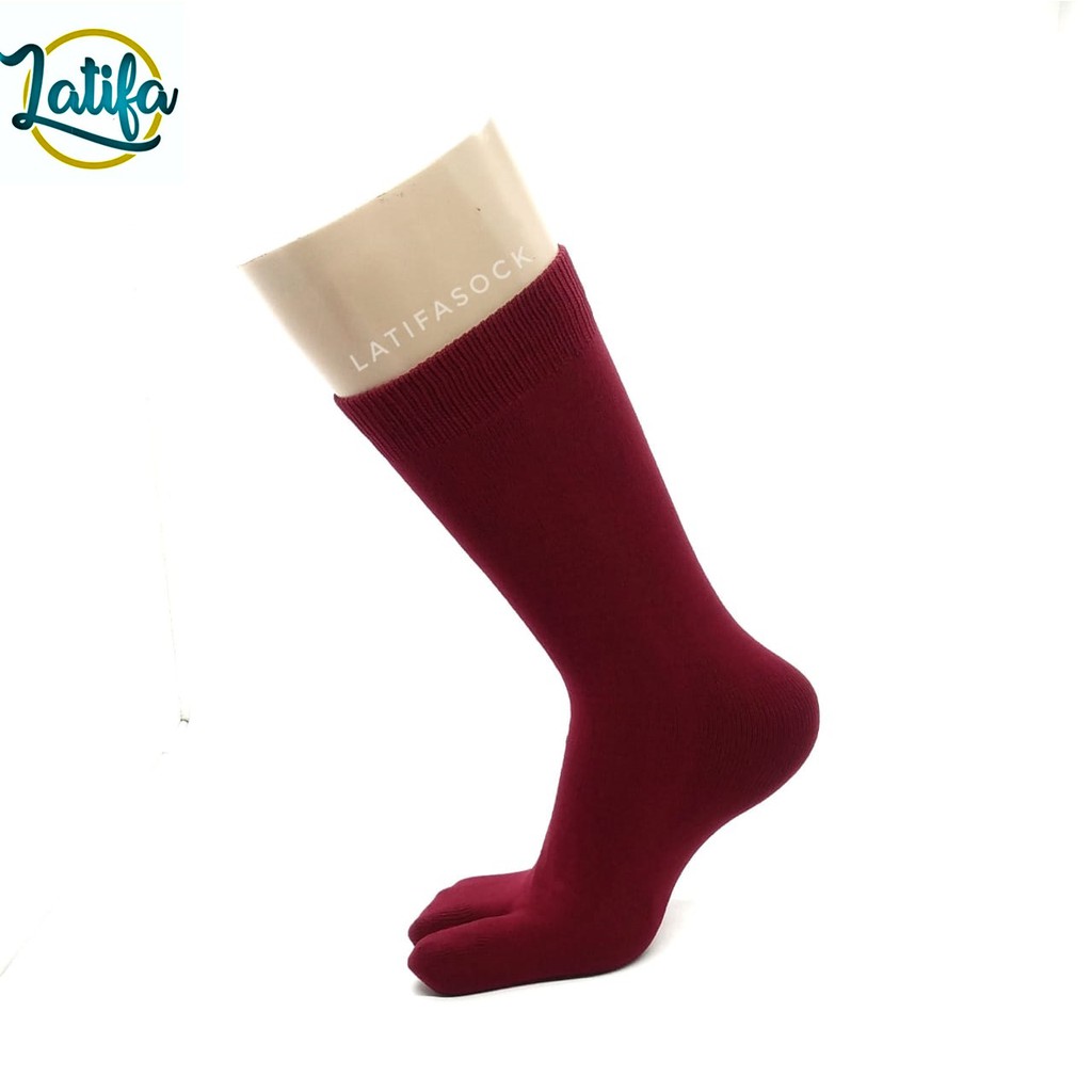 Kaos Kaki Muslimah Jempol Polos Nilon Panjang 33 cm [ non telapak hitam ]