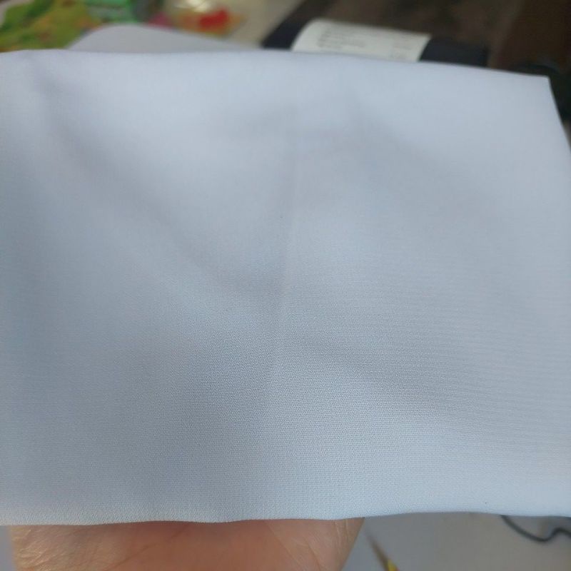 Khimar Instan Dua Layer Ceruty Jumbo Plus Cadar || Kerudung Segi Tiga Instan Syari || Hijab Instan Jumbo Syari-Putih