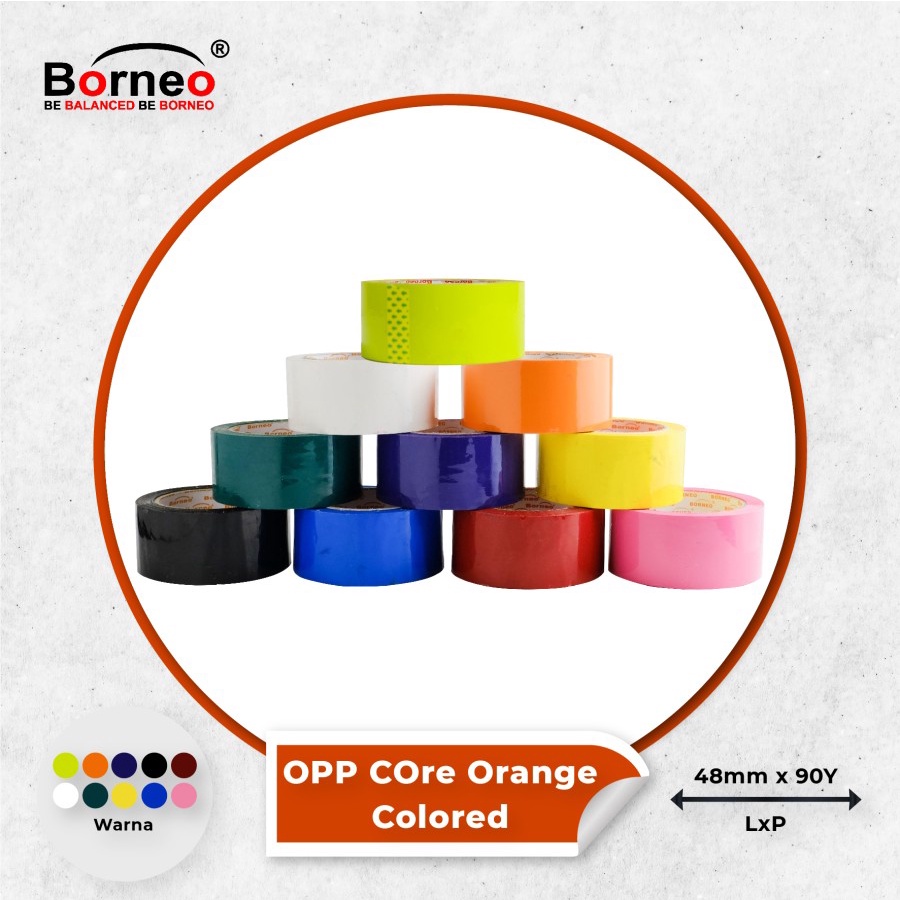 

Borneo OPP Lakban Warna 48 mm x 90 Yard