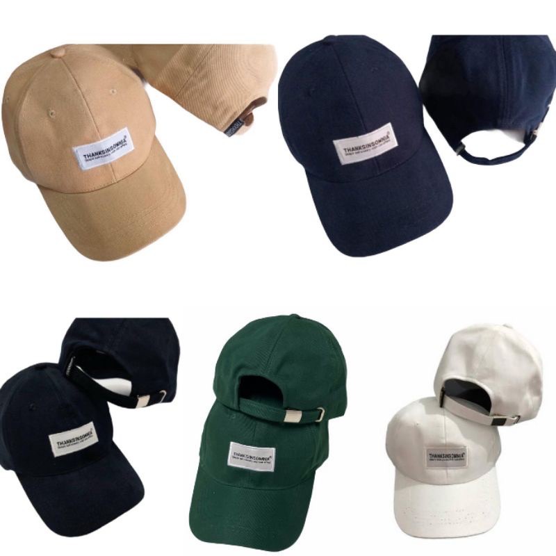 Topi THANKSINSOMNIA Baseball Bordir Korea Pria Wanita