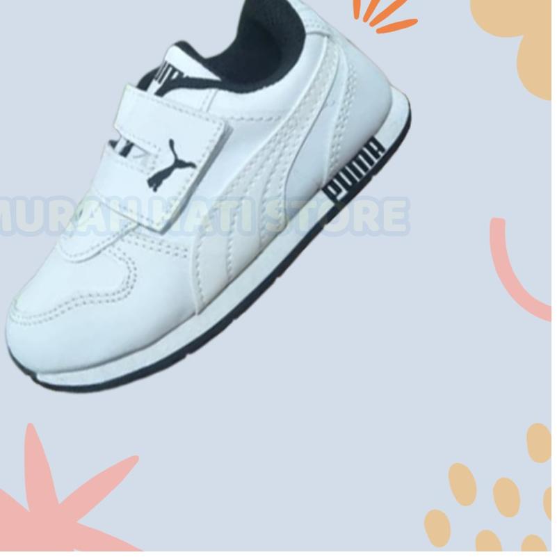 ♔ Sepatu Anak Laki Laki Perempuan Full Putih Usia 1 2 3 4 5 6 7 Tahun Sepatu Anak Cewek Cowok ➷