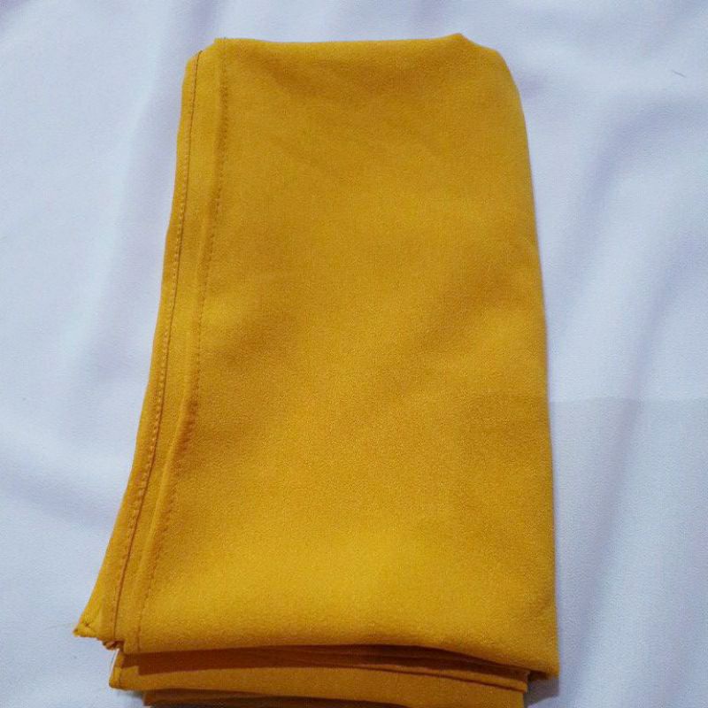 Pashmina Diamond ) Pashmina Polos Tanpa Tali-Kunyit