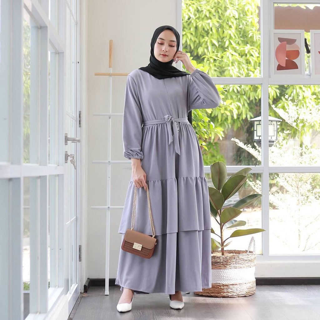 Zaput Gamis Wanita Terbaru Konveksi.Tanah.Abang Baju Gamis Wanita Muslim Rempel Susun 2022 qw-4