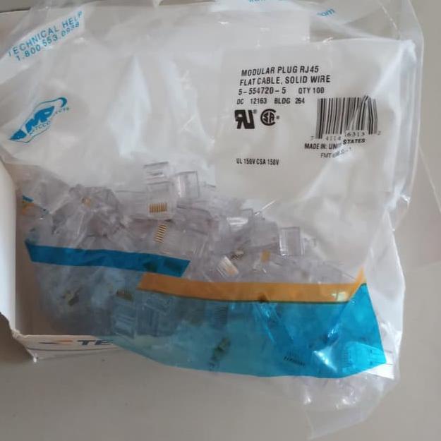 Rj45 Cat6 Konektor Rj45 Cat6 AMP Konektor LAN Cat6 AMP Connector Rj45 Cat6 AMP LAN Konektor