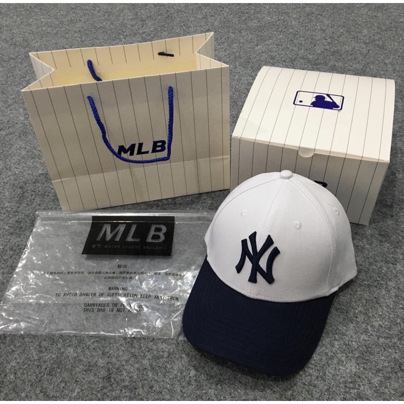 Topi MLB ORIGINAL Import - NY MLB Classic White Navy Logo Navy