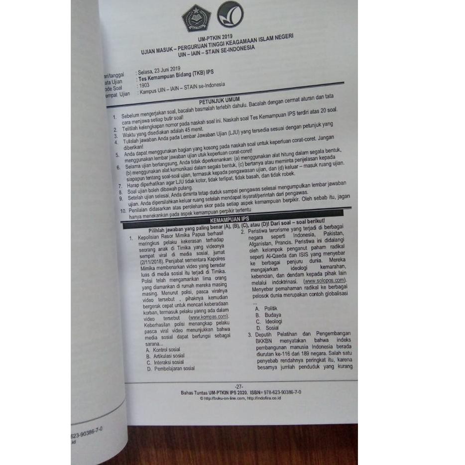 Action Now Buku Um Ptkin Ips 2020 Bekal Lulus Soal Umptkin 2020 Soshum Shopee Indonesia