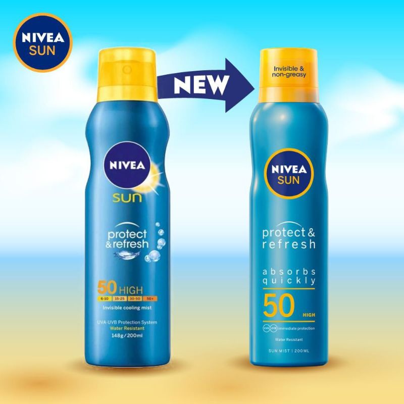 Nivea Sun Protect Kaleng Spray 200ML / NIVEA AFTER SUN 200ML