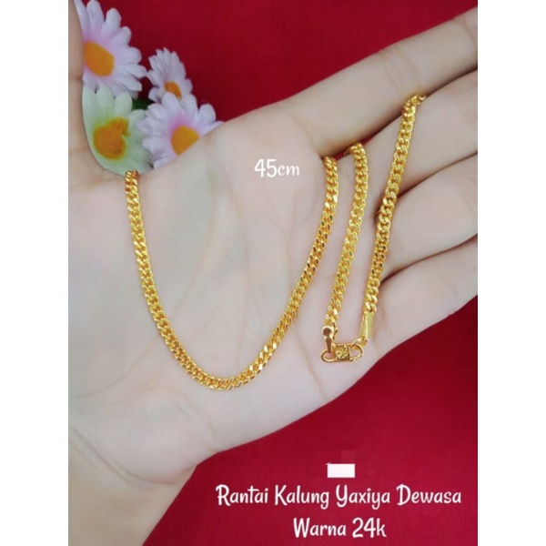 Rantai Kalung Dewasa Replika Emas 24K