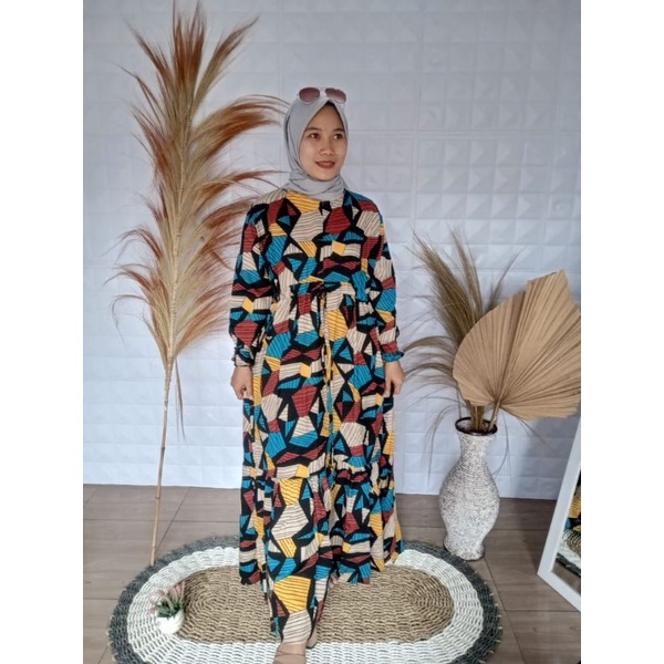 Home Dress/ Gamis Jumbo Ld 120 Cm Rayon Viscose Busui