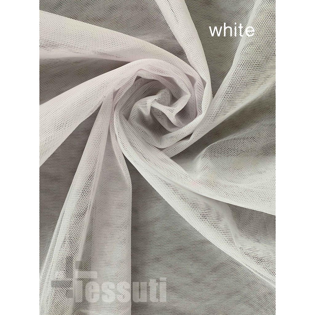 KAIN TILE HALUS POLOS / SOFT TULLE-white