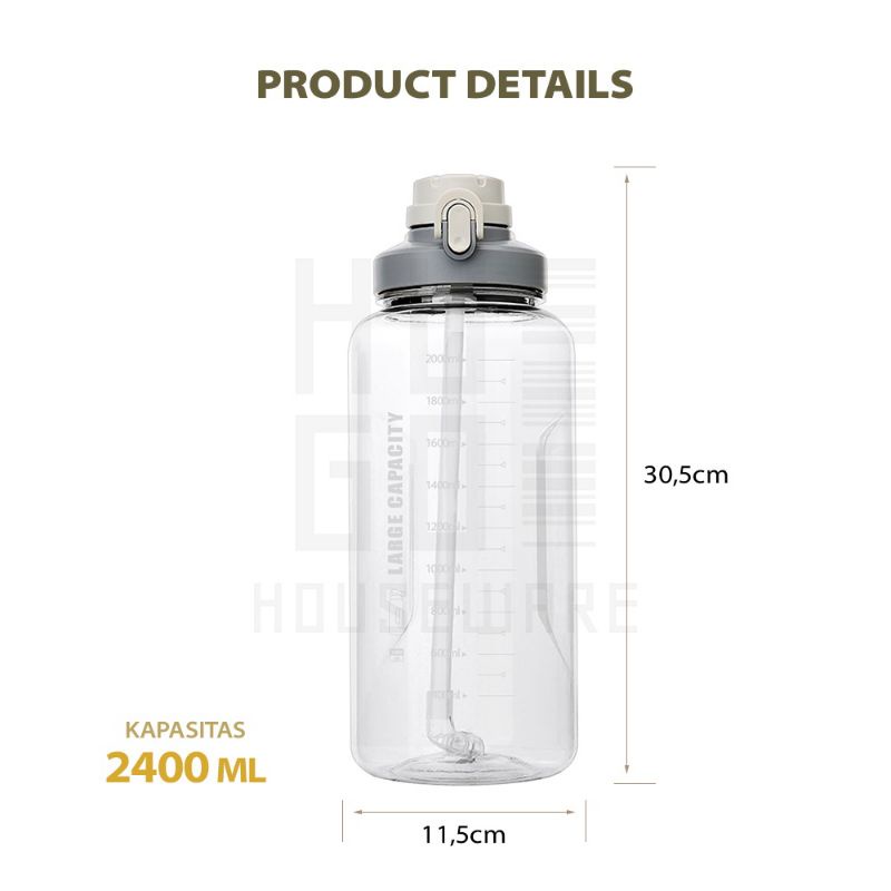 BOTOL MINUM JUMBO 2.4 LITER /BOTOL MINUM VIRAL BENING  2 LITER TRANSPARAN SELIYA FREE BUBBLE