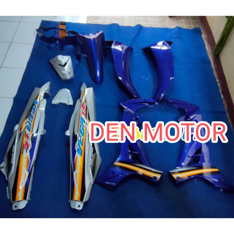 Cover body bodi full halus yamaha vega r new biru silver