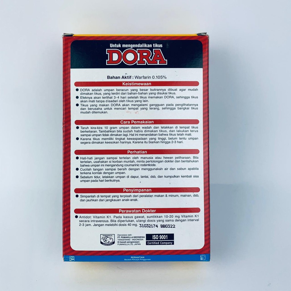 Fumakilla Dora / Umpan Racun Tikus / Umpan Pembasmi Hama &amp; Serangga / Varian