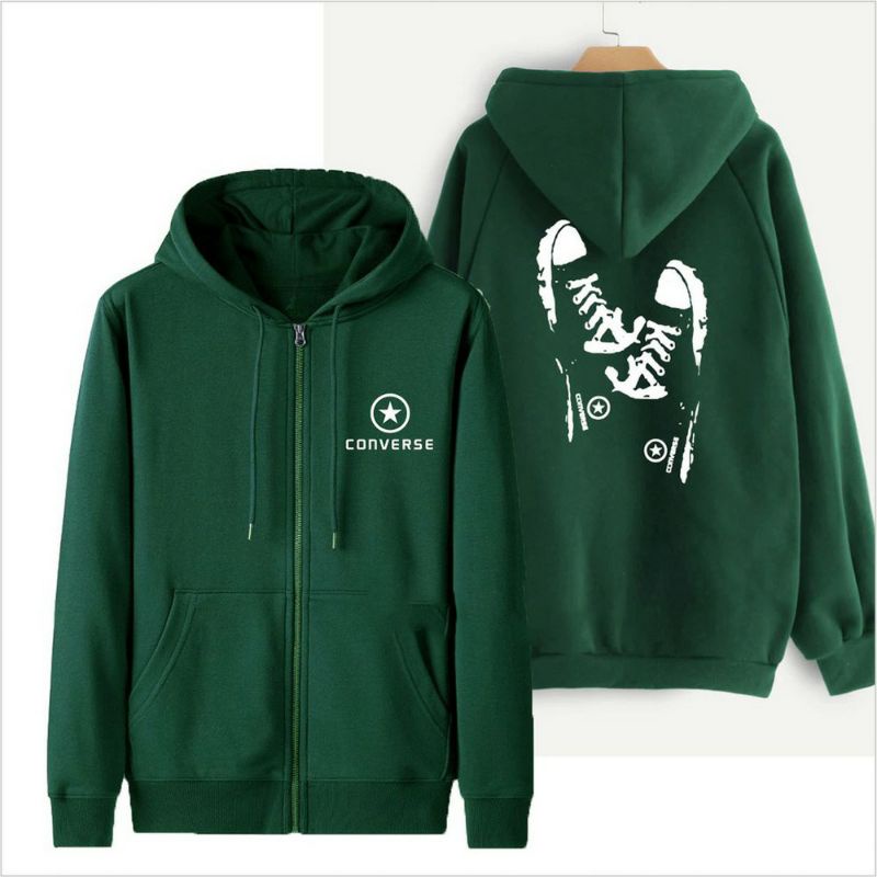 JAKET CONVERS ALL STAR / HOODIE RIT L XL XXL / HOODIE RESLETING SABLON CONVERS